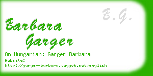 barbara garger business card